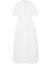 Stella McCartney Embroidered Cotton Poplin Midi Dress