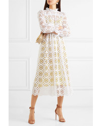 Diane von Furstenberg Leandra Broderie Anglaise Cotton Maxi Dress