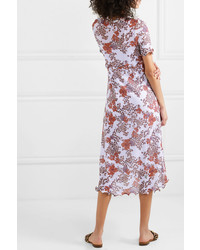 See by Chloe Ruffled Floral Print Stretch Gauze Dress