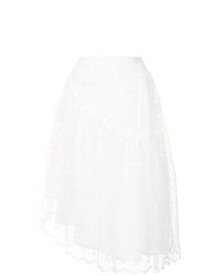 Simone Rocha Floral Embroidered Midi Skirt