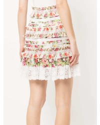 Zimmermann Watermelon Bouquet Ruffled Mini Skirt
