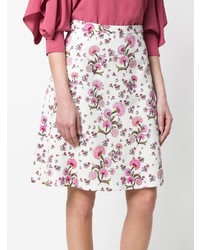 Giambattista Valli Floral Print A Line Skirt