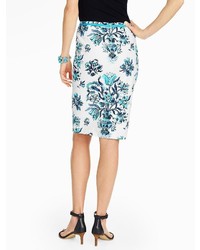 Talbots Etched Floral Pencil Skirt