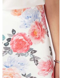 Dorothy Perkins Tall Pink Floral Pencil Skirt