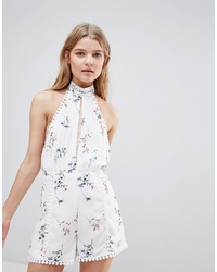 Love & Other Things Halterneck Floral Playsuit