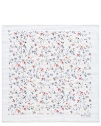 Paul Smith Vine Floral Print Cotton Silk Pocket Square