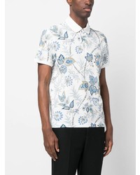Etro All Over Floral Print Polo Shirt
