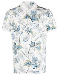 Etro Floral Print Cotton Polo Shirt