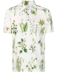Salvatore Ferragamo Flower Print Polo Shirt