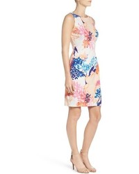 Ellen Tracy Petite Floral Ponte Sheath Dress