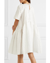 Cecilie Bahnsen Annabella Oversized Cotton Blend Cloqu Mini Dress