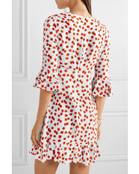 Diane von Furstenberg Elly Med Floral Print Crepe Mini Dress