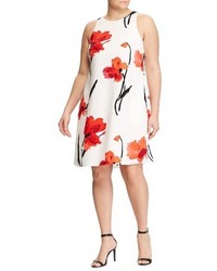 Lauren Ralph Lauren Plus Size Floral Pleat Shift Dress