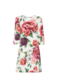 Dolce & Gabbana Silk Rose Print Dress