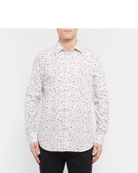 Paul Smith Slim Fit Floral Print Cotton Shirt
