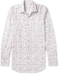 Paul Smith Slim Fit Floral Print Cotton Shirt