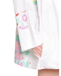 Floral Printed Cotton Shirt Dress