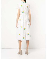 Jupe By Jackie Floral Embroidered Shirt Dress