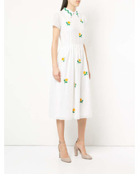 Jupe By Jackie Floral Embroidered Shirt Dress