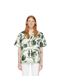 Jacquemus Off White And Green Linen La Chemise Jean Shirt