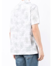 Armani Exchange Abstract Floral Print Short Sleeved Shirt