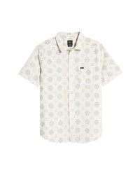 RVCA Endless Seersucker Regular Fit Floral Short Sleeve Button Up Shirt