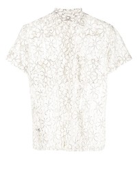 Bode Floral Embroidered Short Sleeve Shirt