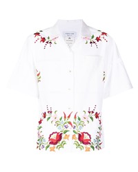 Marine Serre Floral Embroidery Short Sleeve Shirt