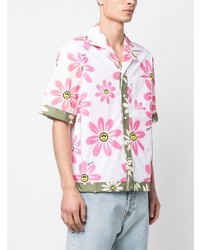 BARROW Floral Print Cotton Shirt