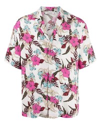 Laneus Floral Print Short Sleeved Shirt