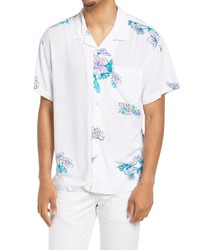 Obey Floral Short Sleeve Button Up Camp Shirt
