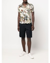 Orian Leaf Print Short Sleeve Shirt