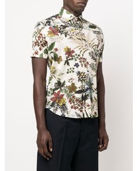 Orian Leaf Print Short Sleeve Shirt