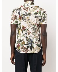 Orian Leaf Print Short Sleeve Shirt