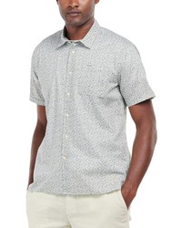 Barbour Melbury Floral Short Sleeve Button Up Shirt In Olive At Nordstrom