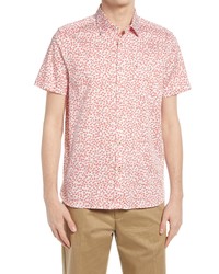 Ted Baker London Parslee Floral Stretch Short Sleeve Button Up Shirt