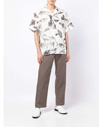 Erdem Short Sleeve Floral Print Shirt