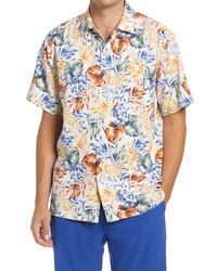 Tommy Bahama Uluru Fronds Lavish Short Sleeve Silk Button Up Camp Shirt