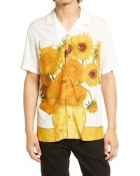Topman Vincent Van Gogh Sunflower Button Up Shirt