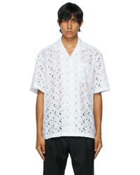 Cmmn Swdn White Ture Broderie Anglaise Short Sleeve Shirt