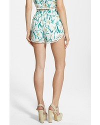 Missguided Floral Print Pom Shorts