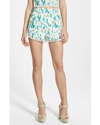 Missguided Floral Print Pom Shorts