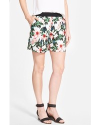 Vince Camuto Jungle Lily Print Pull On Shorts