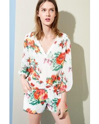 Joie Lanina Floral Print Silk Shorts