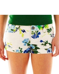 Vanilla Star Floral Print Roll Cuff Shorts