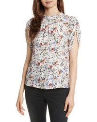Rebecca Taylor Ruby Floral Silk Top