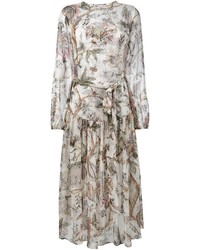 White Floral Silk Evening Dresses for Women | Lookastic
