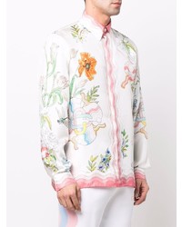 Casablanca Ping Pong Fleurie Jour Silk Shirt