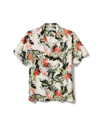 Tommy Bahama Garden Of Hope Courage Short Sleeve Silk Button Up Shirt