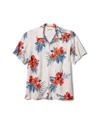 Tommy Bahama Hilo Hibiscus Floral Short Sleeve Silk Button Up Shirt